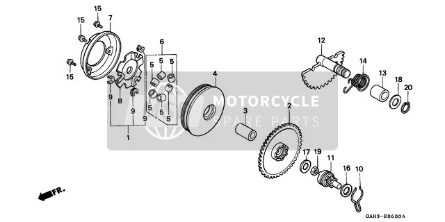 22123GZ0000, Insieme Rullo Peso, Honda, 2